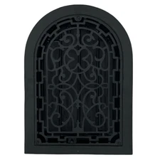 Wall Mounted Cast Iron Register Grate with Arched Top