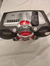 QFX J-50u Portable Stereo System Boombox CD MP3 Cassette Radio USB Bluetooth