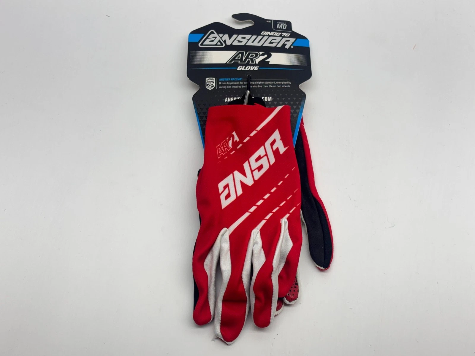 New Answer Men's Gloves Medium Black Red White M Riding Hand Gear Protection MX