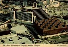 Atlanta Georgia Omni International Complex aerial view unused vintage postcard