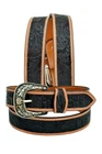 Affilare Western Tooled Hand Finished Leather Belt For Men and Women 30AB118