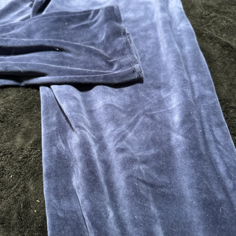 Pantalones deportivos Sport Savvy para mujer talla grande de terciopelo azul Foto 3 de 3