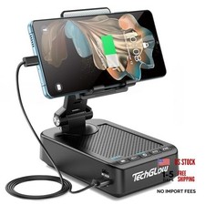 Foldable Cellphone Stand with Bluetooth Speaker Charging Function 360 Black