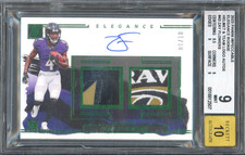 2023 Impeccable Zay Flowers Elegance Helmet/ Patch Auto 01/10 BGS 9-10