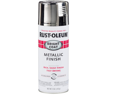 7718830 Stops Rust Bright Coat Metallic Spray Paint, 11 Ounce (Pack of 1), Chrom