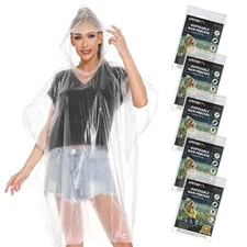 APEXUP Emergency Disposable Rain Ponchos for Adults for Camping Hiking Travel...