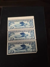 US Scott # C10a Pane of 3