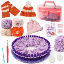 Knit Hat Scarf Knitting Loom Kit - DIY Craft Kit for Beginners  Create Custom ...