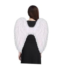 Angel Wings for Adult Feather Angel Costume for Women Halloween Costume White