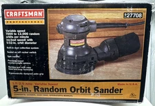 Craftsman Vintage 5 In Random Orbit Sander 927708 2 Amp New Open Box USA