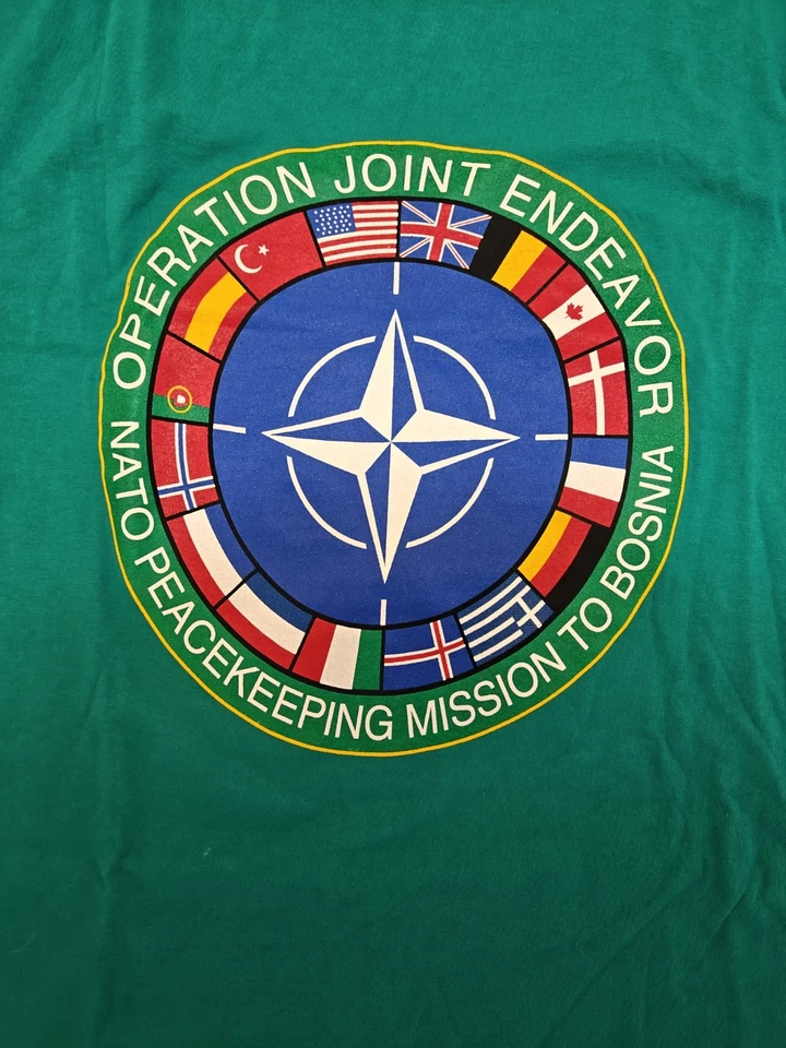 Vintage Adult T-Shirt Sz Med USA Made Operation Joint Endeavor Bosnia - Image 2 of 4