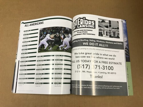Michigan State Vs. Indiana Hoosiers Homecoming Game Program - October 21, 2017 - Picture 5 of 6