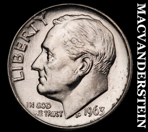 1963 Silver Roosevelt Dime - Choice Gem Brilliant Uncirculated  Lustrous  #i5011