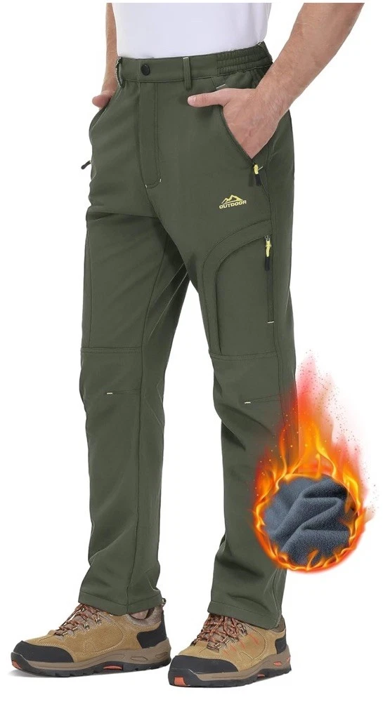 MAGCOMSEN Men Winter Pant 5 Zip Pocket Snow Ski Fleece Lined Water Resistant 38
Opens in a new windo