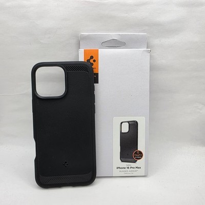 Spigen iPhone 16 Pro Max Hülle Rugged Armor mit MagSafe - Matt Schwarz ACS07986