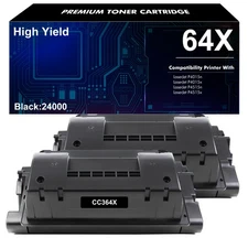 2 Pack CC364X 64X Toner Cartridge for HP LaserJet P4015dn P4015n P4015tn P4515x