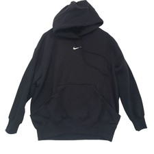 NWT Nike Swoosh Black Oversized Fit Hoodie Size M Womens Athleisure Casual
