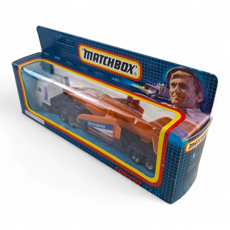 Matchbox Convoy Daf Aircraft Transporter Airtrainer Toy Truck Boxed CY-21 Jet - Image 3 of 4