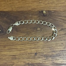 9ct Gold Cuban Curb Link Bracelet 16.15grams 375 Hallmarked