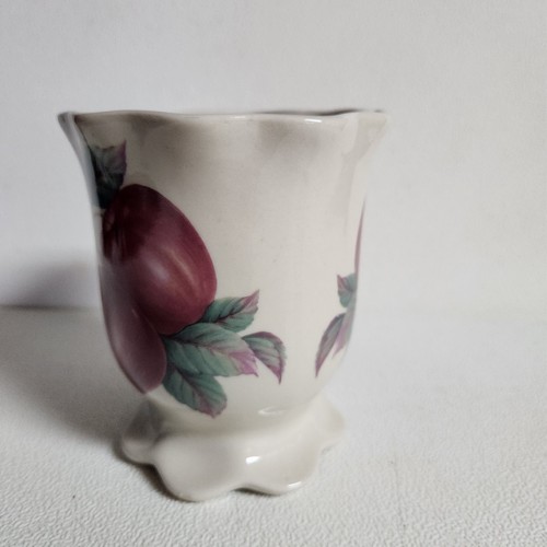 Cracker Barrel As American As Apple Pie Ceramic Mug Cup Wave Petal Edge Pedestal - Picture 5 of 14