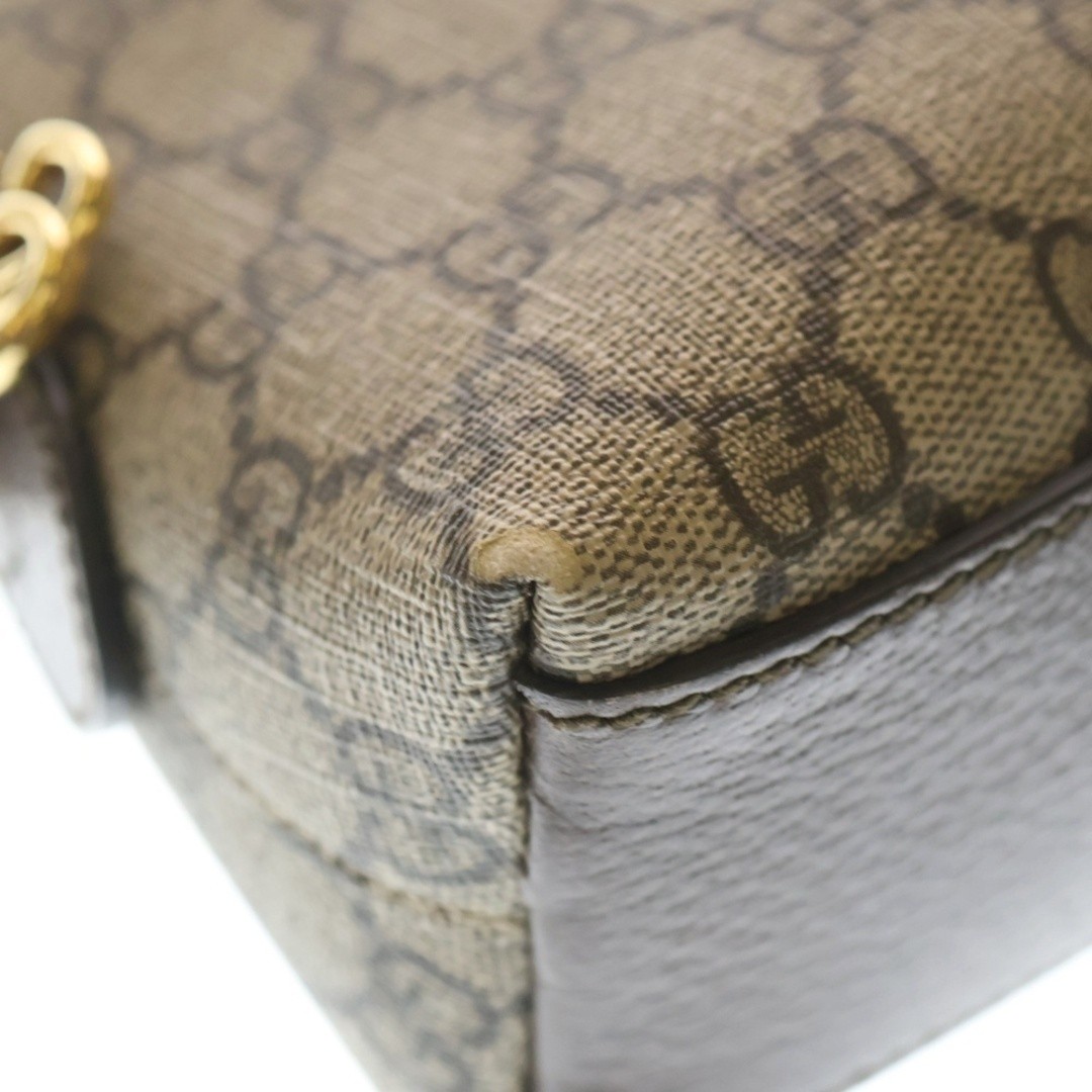 GUCCI GG Supreme Ophidia Shoulder Bag Beige X Brown Canvas Leather 499621 Used 4 thumbnail 5