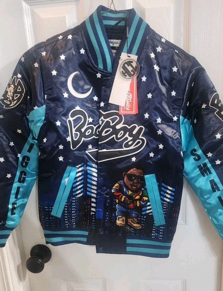 Biggie Smalls Bad Boy Headgear Youth 90s PUFFY Jacket Size XS, 100% Satin - Image 2 of 4