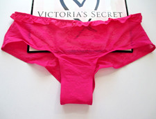 VICTORIA'S SECRET PINK Wink Cheeky Panty S M L XL Hot Pink Lace NWT Ruffle VS