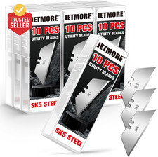 100 Pack Utility Knife Blades, SK5 Steel Box Cutter Blades, Standard Utility Bla