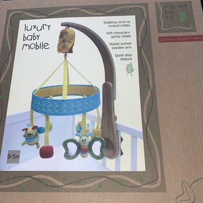 Luxus Baby Mobile Ein kleiner Vogel erzählte mir Holz musikalisch sanft drehen Schnellstopp