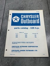 1968 Chrysler Outboard Parts Catalog 105 Hp Ob 1072 Oem 10565 10575 10583 1968 Chrysler Outboard Parts Catalog 105 Hp Ob 1072 Oem 10565 10575 10583