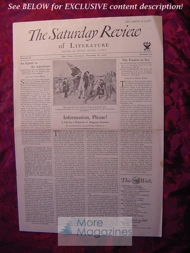 SATURDAY REVIEW December 29 1934 Katharine Fullerton Gerould Leonard Bacon
