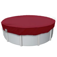 6-20ft Round Above Ground Swimming Pool Cover Waterproof Safety Pool Cover Red