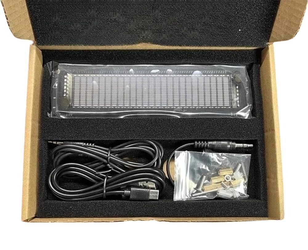 AK2515 Pro Audio Spectrum Analyzer, VFD Display Music Sound Visualizer 3.5mm AUX