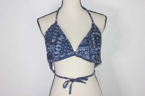 Old Navy Bandana Print Paisley Blau Bikini Oberteil Damen Größe XXL Neu mit Etikett