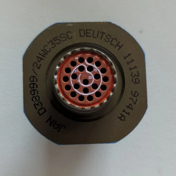 D38999/24WC35SC 5699M POS Crimp ST Jam Nut 22 Terminal 1 Port Amphenol/Deutsch - Image 3 of 4