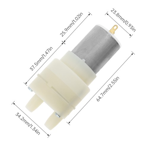 Replacement R280 Mini Water Pump Motor 3.7V 1.8L/Min Self Priming Suction Pump - Picture 2 of 10