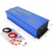 Pure Sine Wave Power Inverter 3000W 36V DC to 120V AC Car Camp Solar
