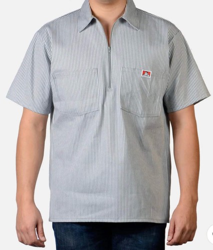 Ben Davis Short Sleeve Striped 1/2 Zip Shirt - Picture 7 of 85