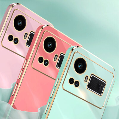 For Realme GT5, Luxury Candy Shockproof Plating Border Soft Slim Case Cover