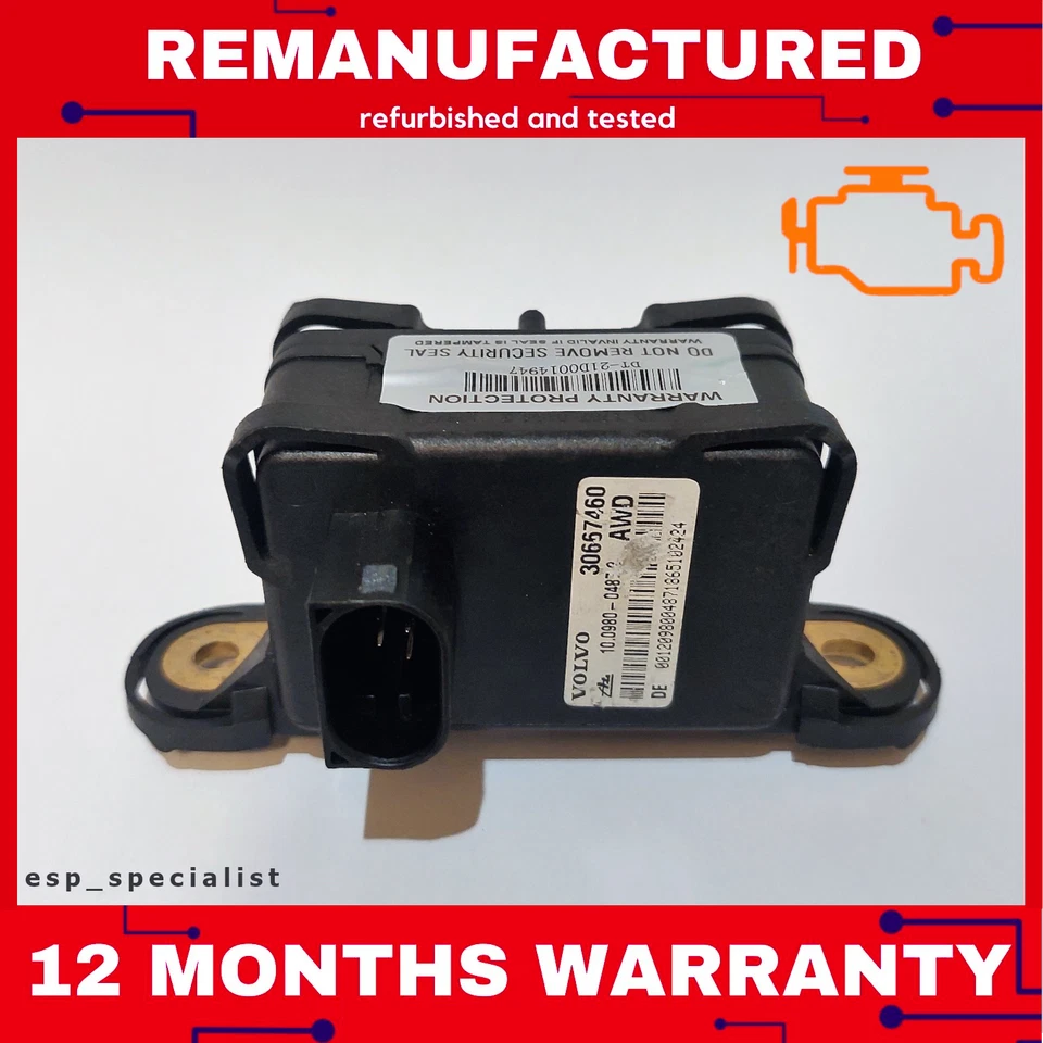 Volvo S60, V70, XC70 AWD, DSTC ESP sensor de velocidad de guiñada 30667460 Foto 2 de 3