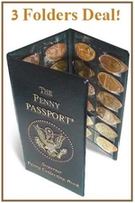 3 Penny Passport Pressed Elongated Cents Coin Collecting Gift Album 3 Books Deal