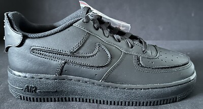 Nike AF1 Air Force 1 Low Black Bright Crimson Sz 6.5 GS New Rare DB1856-001