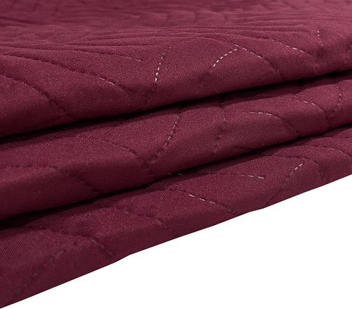 Tagesdecke Bettüberwurf 220x240 cm bordeaux Uni Einfarbig gesteppt Sofaüberwurf - Bild 3 von 5