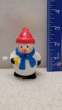 Walking Snowman Christmas Winter -Wind Up Toy Plastic