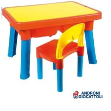 Tavolo multigioco con Sedia multicolore per bimbi 8901 Androni -nuovo- Italia