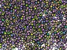 Vintage Matte Metallic Purple Iris AB Rainbow TOHO Glass Seed Beads 11/0 P1-8