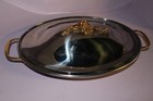 Vintage Oneida Oven Ware wth glass insert, 18.8 stainless with gold rose on top — photo 10