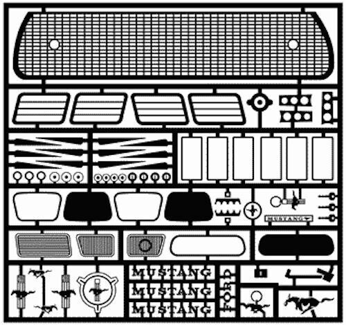 Model Car Garage 2032 1/25 Scale 1967 Ford Mustang Photo Etched Detail Set