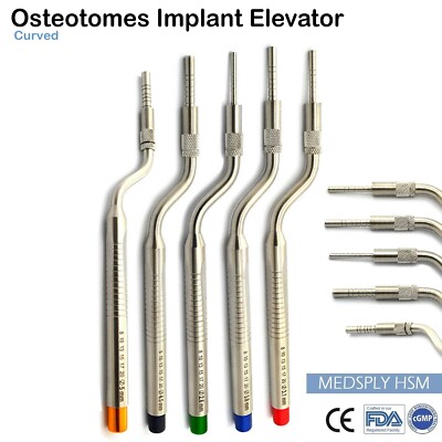 Dental Osteotomes Implant Elevators Concave Tip Sinus Lift Implant Elevators New