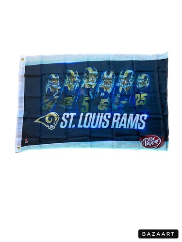 NFL St. Louis Rams Flag | Vintage Fan Gear | Official Banner | Rare ...